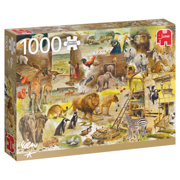 Building Noah's Ark 1000 Piece Jigsaw Puzzle - Jumbo