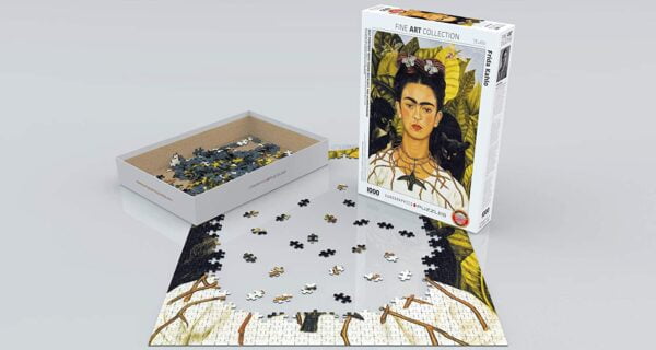 Frida Kahlo - Self Portrait with Thorn Necklace & Hummingbird 1000 Piece Jigsaw Puzzle - Eurographics
