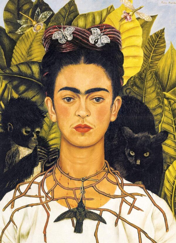 Frida Kahlo - Self Portrait with Thorn Necklace & Hummingbird 1000 Piece Jigsaw Puzzle - Eurographics