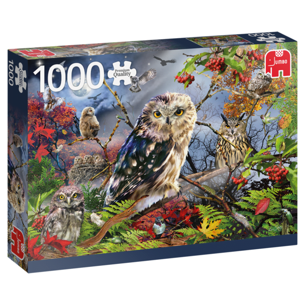 Owls in the Moonlight 1000 Piece Jigsaw Puzzle - Jumbo