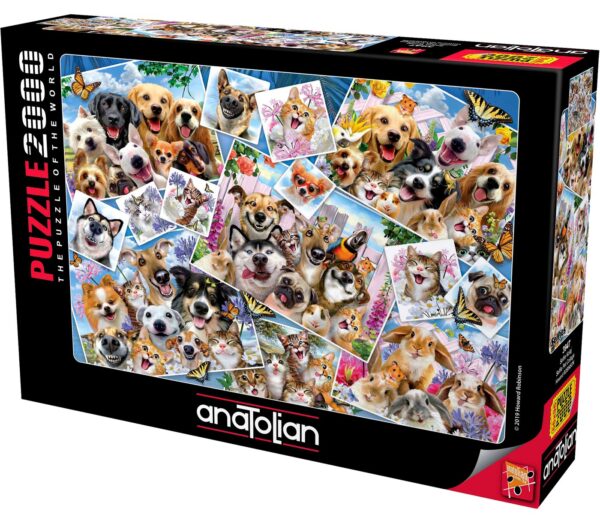 Selfie Pet Collage 2000 Piece Jigsaw Puzzle - Anatolian