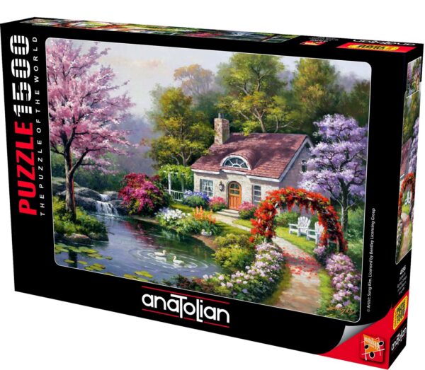 Spring Cottage in Full Bloom 1500 Piece Jigsaw Puzzle - Anatolian