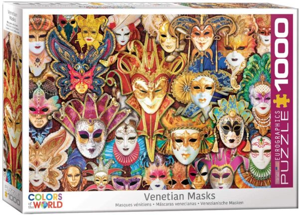 Venetian Masks 1000 Piece Jigsaw Puzzle - Eurographics