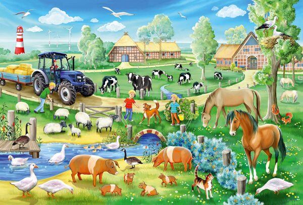 Farm 3 x 48 Piece Jigsaw Puzzle - Schmidt