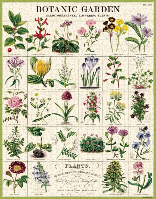 Vintage Puzzle - Botanic Garden 1000 Piece - Cavallini