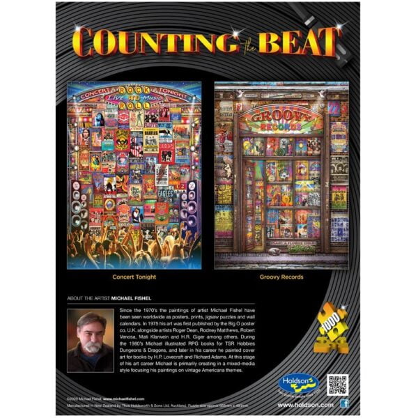 Counting the Beat - Groovy Records 1000 Piece Puzzle - Holdson
