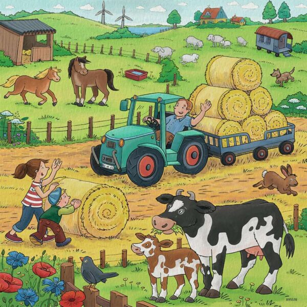 On the Farm 3 x 49 Piece Puzzle - Ravensburger
