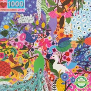 Peacock Garden 1000 Piece Puzzle - eeBoo