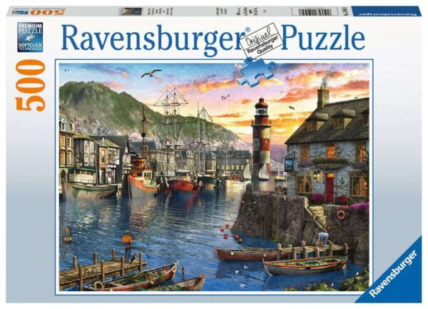 Sunrise at the Port 500 Piece Jigsaw Puzzle - Ravensburger