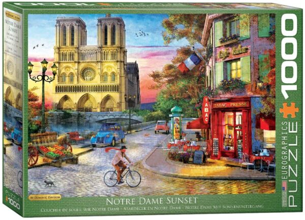 Dominic Davison - Notre Dame Sunset 1000 Piece Puzzle - Eurographics