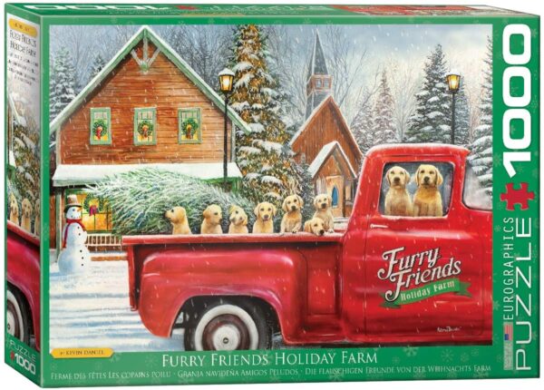 Furry Friends Holiday Farm 1000 Piece Puzzle - Eurographics