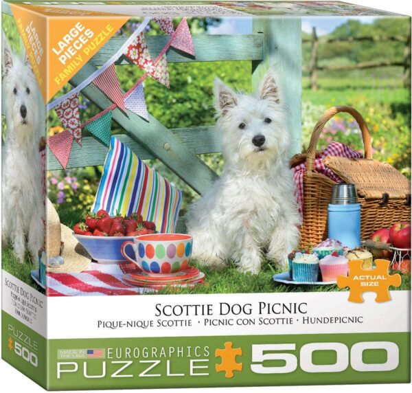 Scottie Dog Picnic 500 Large Piece Puzzle - Eurographics