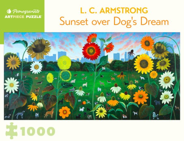 Sunset over Dog's Dream 1000 Piece Puzzle - Pomegranate