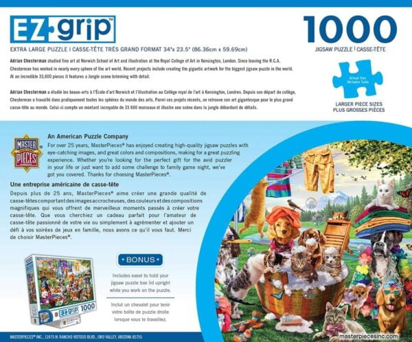 EZ Grip - Laundry Day Rascals 1000 Larger Piece Puzzle - Masterpieces