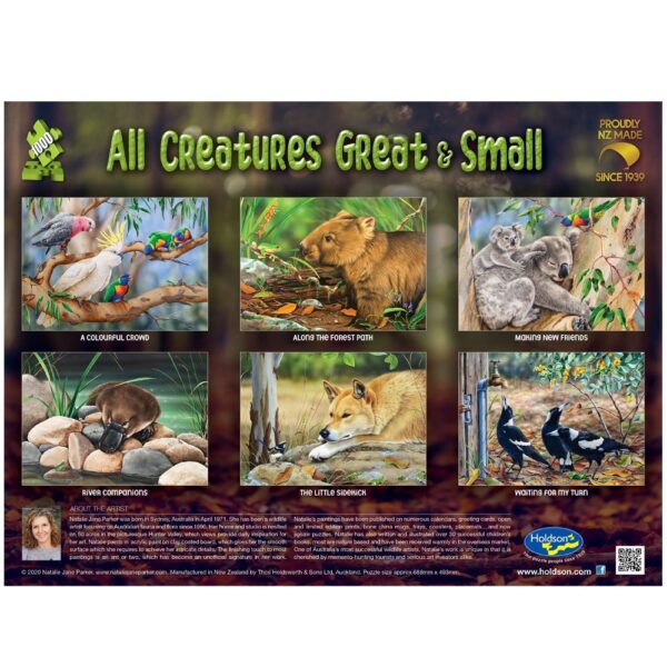 All Creatures Great & Small - A Colourful Crowd 1000 Piece Puzzle - Pomegranate