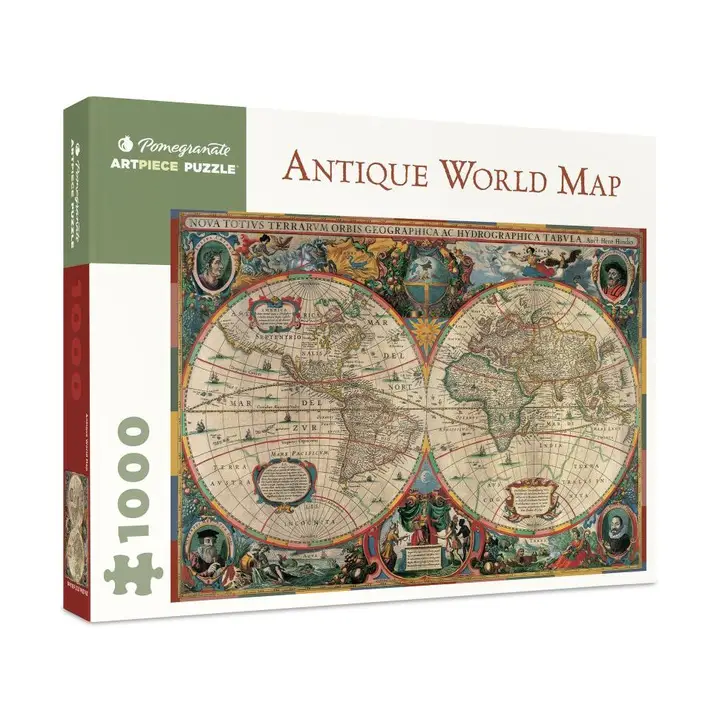 Pomegranate - Antique World Map 1000 Piece Puzzle - Image 2