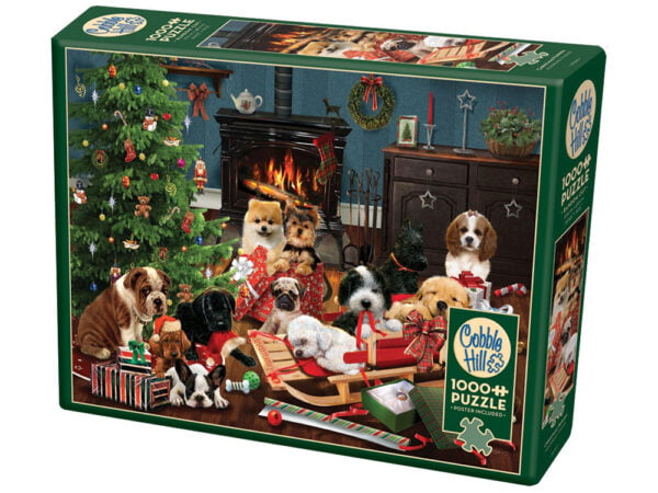 Christmas Puppies 1000 Piece Puzzle - Cobble Hill