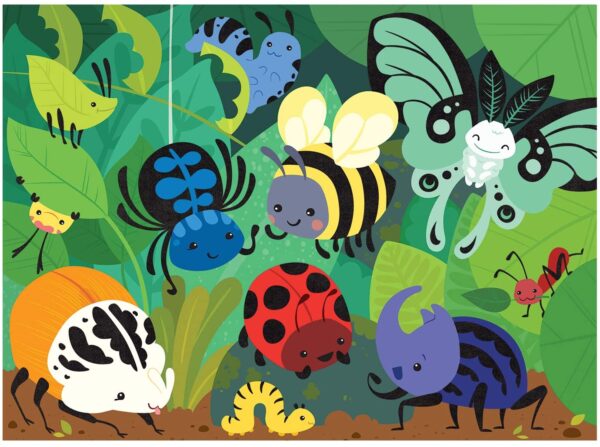Fuzzy Puzzle - Beetle & Bugs 42 Piece Puzzle - Mudpuppy