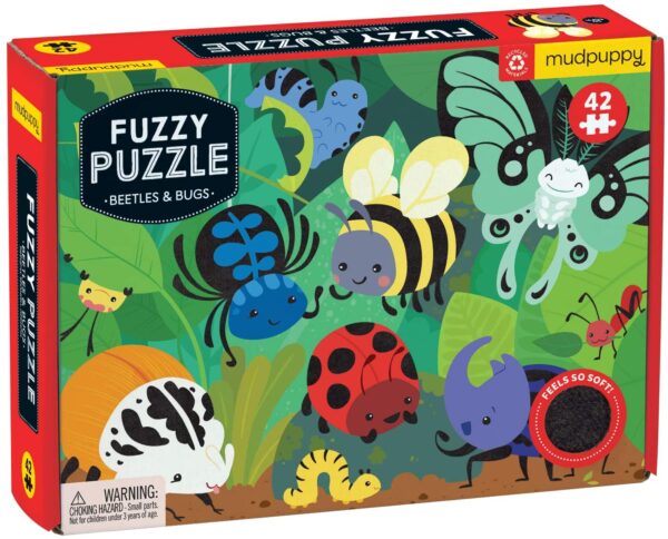 Fuzzy Puzzle - Beetles & Bugs 42 Piece Puzzle - Mudpuppy