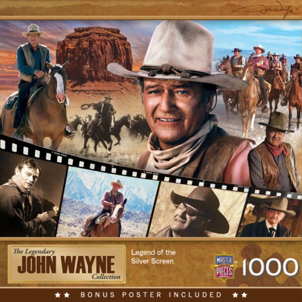 John Wayne - Legend of the Silver Screen 1000 Piece Puzzle - Masterpieces