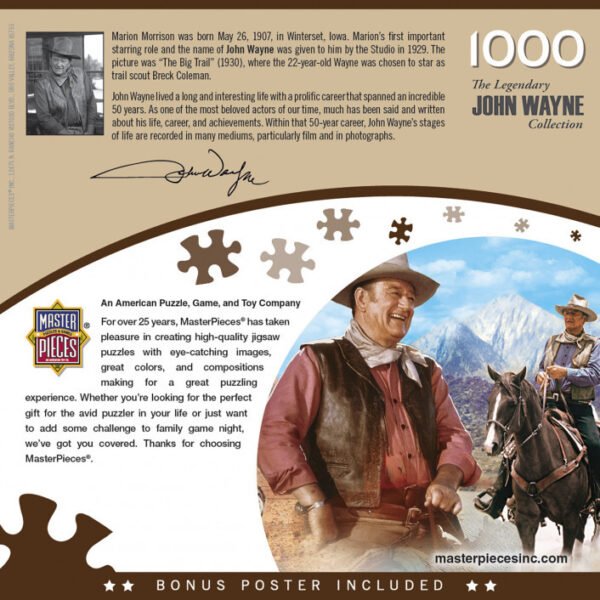 John Wayne - On the Trail 1000 Piece Puzzle - Masterpieces