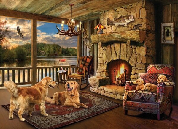 Lakeside Cabin 1000 Piece Jigsaw Puzzle - Cobble Hill
