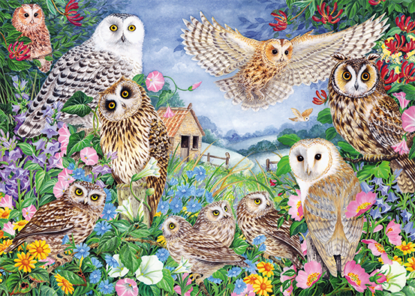 Owls in the Wood 1000 Piece Jigsaw Puzzle - Falcon de luxe