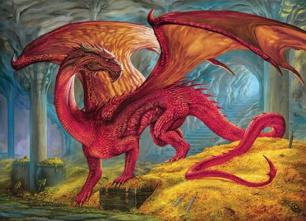 Red Dragon's Treausre 1000 Piece Jigsaw Puzzle - Cobble Hill