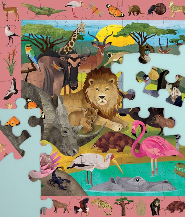 Search and Find - African Safari 64 Piece Puzzle - Mudpuppy