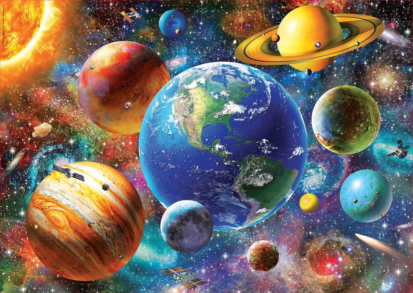 Jigsaw puzzle Space Astrology Planets The Solar System 750 piece Pano NEW USA 