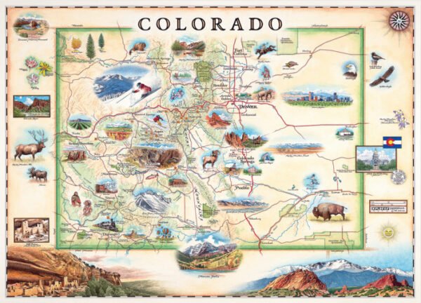 Xplorer Maps - Colorado 1000 Piece Puzzle - Masterpieces