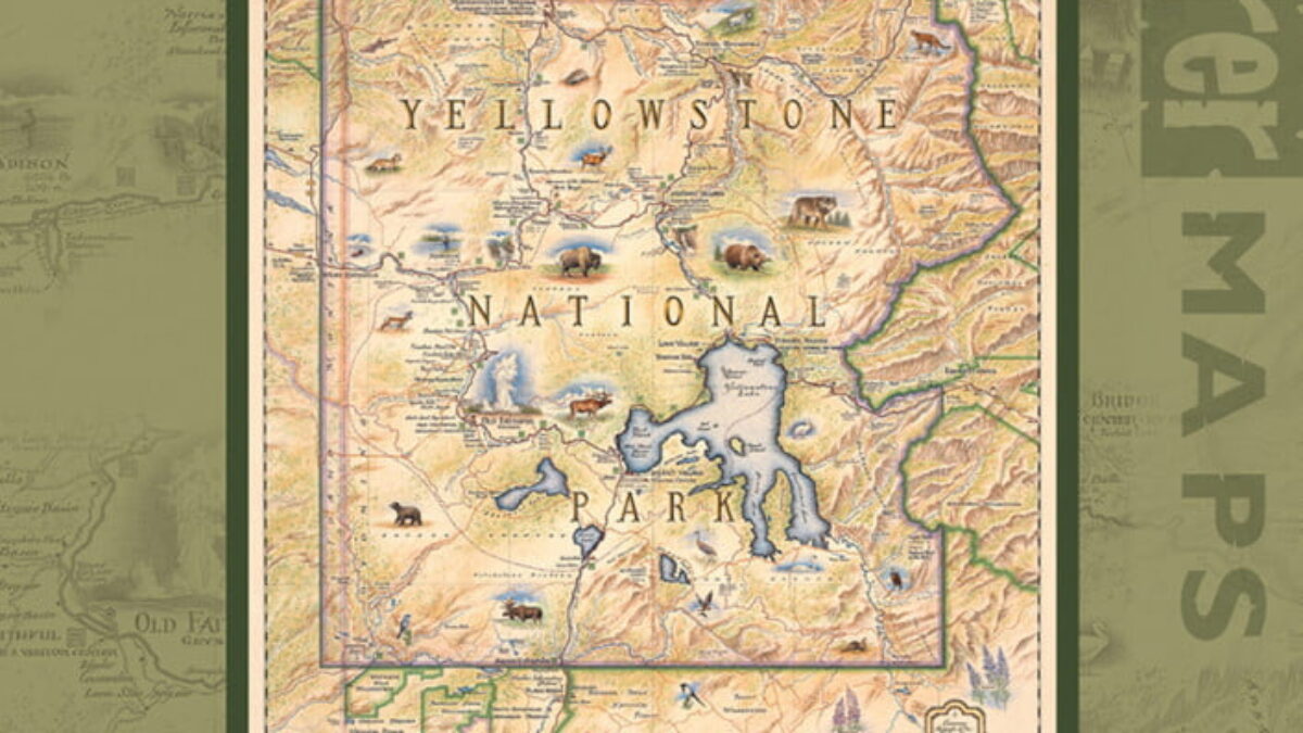Xplorer Maps Yellowstone National Park 1000 Piece Puzzle Masterpieces