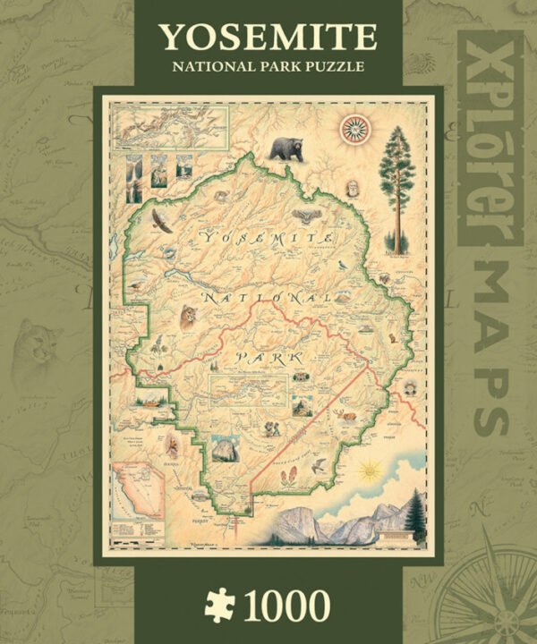 Xplorers Map - Yosemite 1000 Piece Puzzle - Masterpieces
