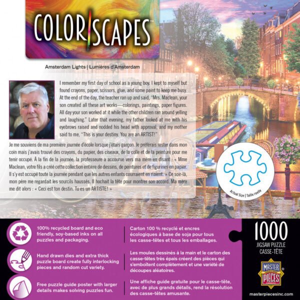 Color Scapes - Amsterdam Lights 1000 Piece Puzzle - Masterpieces