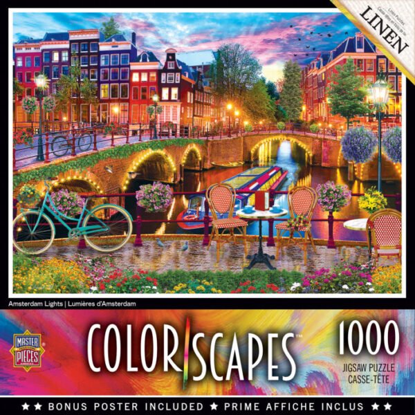 Color Scapes - Amsterdam Lights 1000 Piece Puzzle - Masterpieces