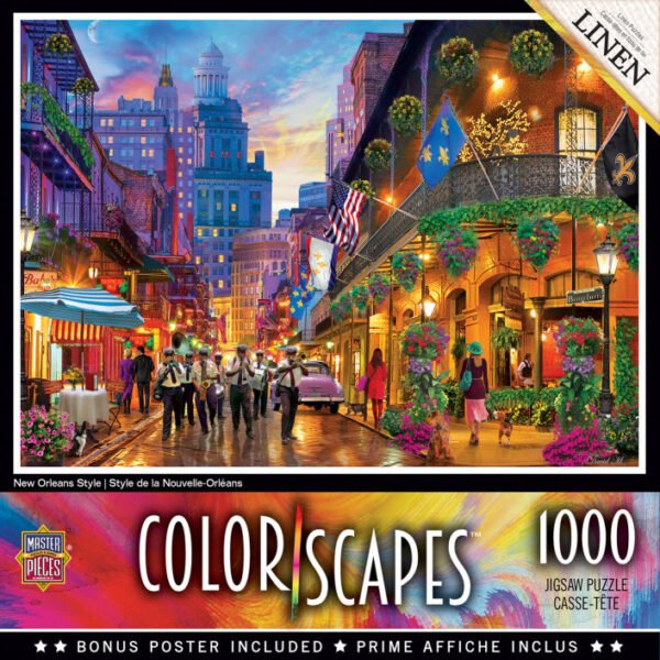Color Scapes - New Orleans Style 1000 Piece Puzzle - Masterpieces