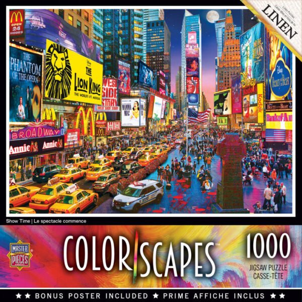 Color Scapes - New York Times Square Showtime 1000 Piece Puzzle - Masterpieces