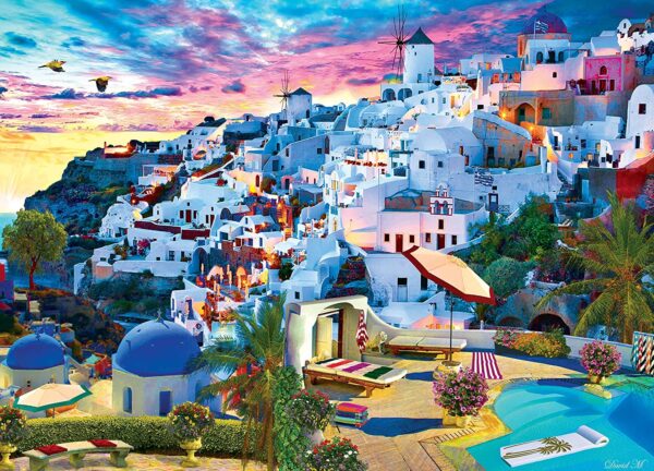 Color Scapes - Santorini Sky 1000 Piece Puzzle - Masterpieces