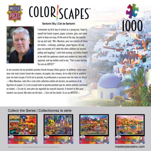 Colourscapes - Santorini Sky 1000 Piece Puzzle - Masterpieces
