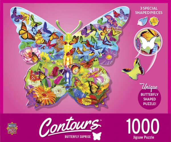 Contours - Butterfly Surprise 1000 Piece Puzzle - Masterpieces