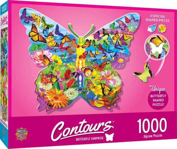 Contours Butterfly Surprise 1000 Piece Puzzle - Masterpieces