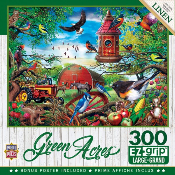 Green Acres Farland Frolic 300 Ez Grip Large Grand Piece Puzzle - Masterpieces