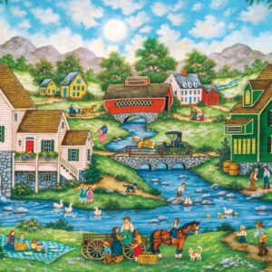 Hometown Gallery - Millside Picnic 1000 Piece Puzzle - Masterpieces