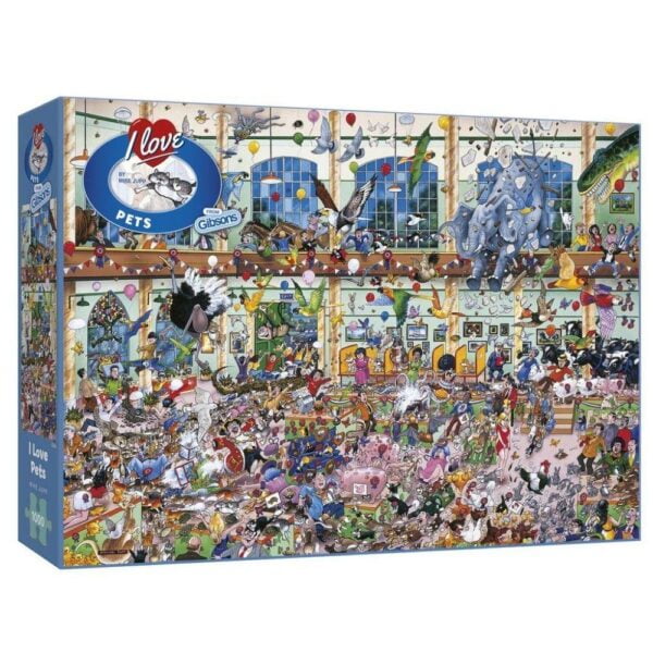 I Love Pets 1000 Piece Puzzle - Gibsons