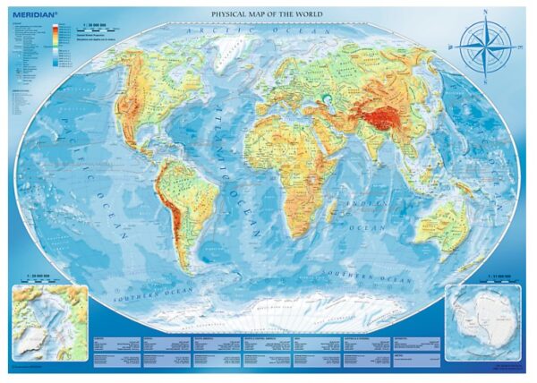 Large Physical Map of the World 4000 Piece Puzzle - Trefl