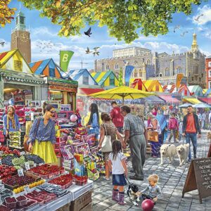 Market Day Norwich 1000 Piece Puzzle - Gibsons