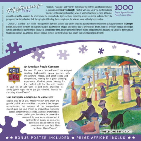 Masterpieces of Art - A Sunday Afternoon on Grand Jatte 1000 Piece Puzzle - Masterpieces
