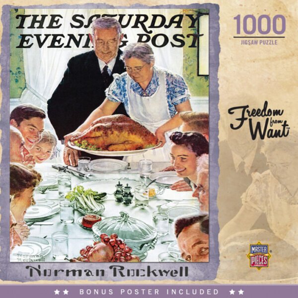 Norman Rockwell - Freedom From Want 1000 Piece Puzzle - Masterpieces