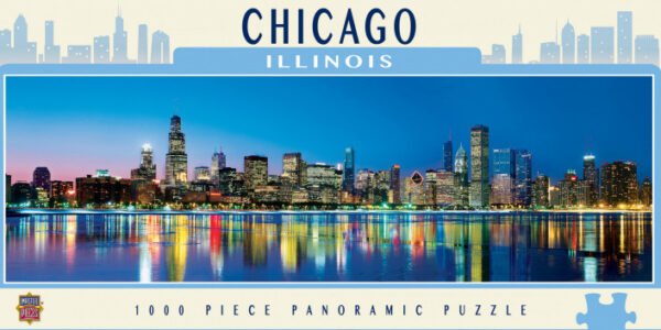 Panoramic Puzzle - Chicago Illinois 1000 piece - Masterpieces