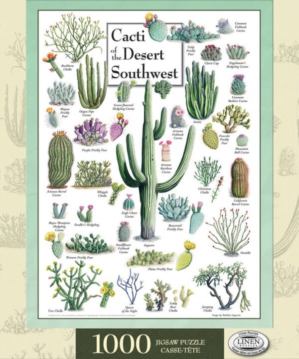 Poster Art - Cacti of the Desert Southwest 1000 piece Puzzle - Masterpieces